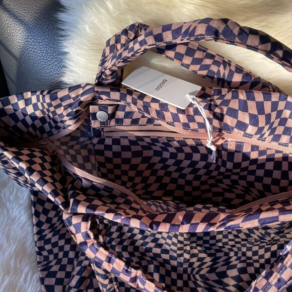 NWT Baggu Travel Cloud Bag - Indigo Trippy Checker - Picture 4 of 8